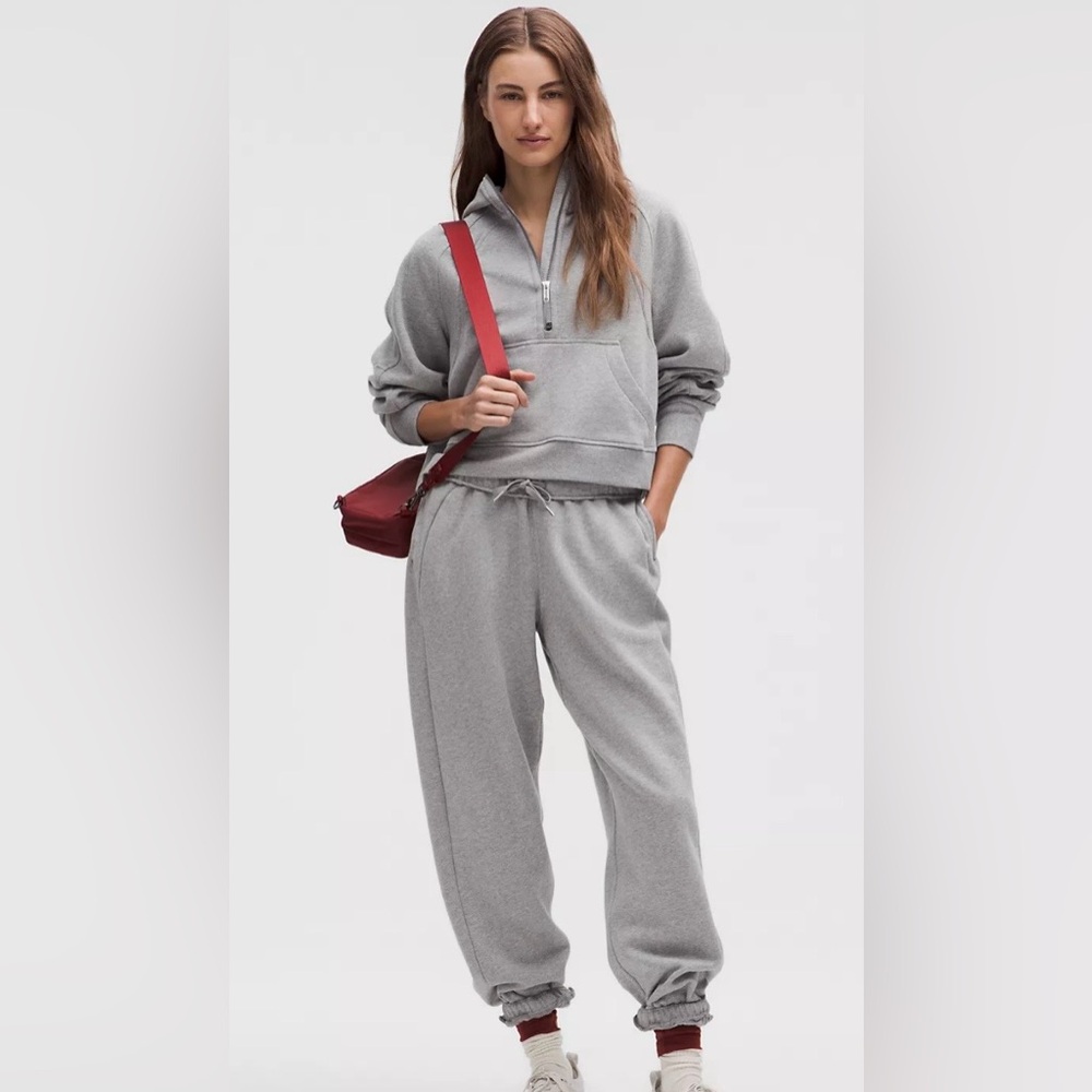 Lululemon Scuba Oversized Half Zip Hoodie Heathered Core Light Grey XS/S LW3DUSS - Picture 2 of 14